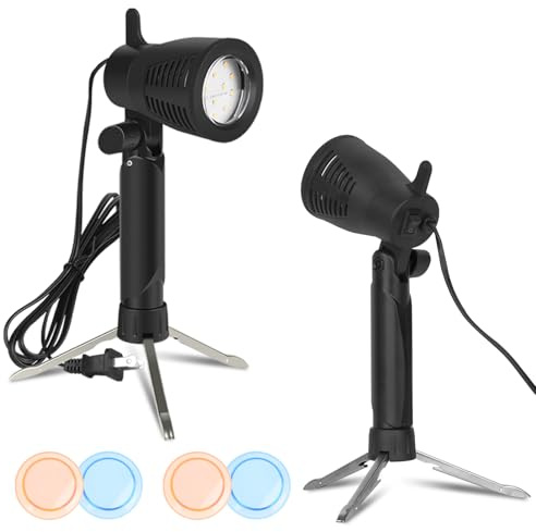 EMART Photography LED Continuous Light Lamp 5500K Portable Camera Photo Lighting for Table Top Studio - 2 Sets