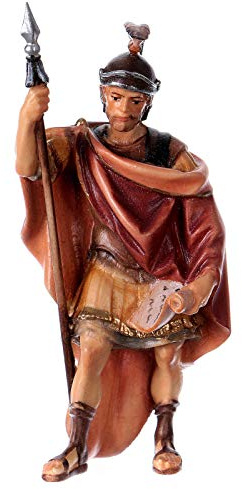 Holyart Presepe Val Gardena: Soldato romano presepe Original legno dipinto Valgardena 10 cm