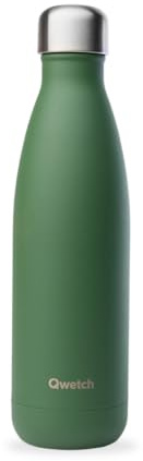 Qwetch - Bouteille Isotherme Originals Kaki 500ml - 24h Froid et 12h Chaud - Etanche & Réutilisable - Gourde inox isotherme pour Sport, Voyage, Bureau, Randonnée