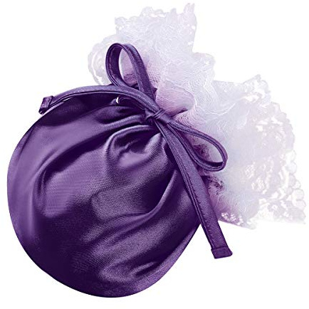 Agoky Homme Dentelle C-String Tanga Bulge Pouch Thong sous-vêtements Sissy Sexy Mémoires Satin Lingerie Clubwear Mâle Bikini Mini Slip Culotte Briefs Underwear Élastique Violet Taille Unique