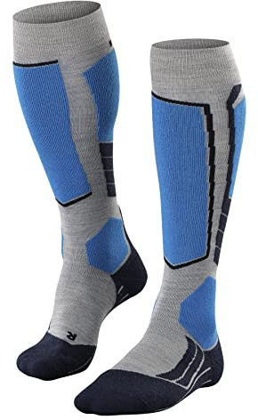 FALKE SK2 Intermediate Wool Hombre Minimedias Skiing light grey (3400), 39-41