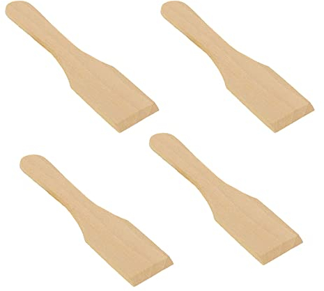Raclette Scraper Wooden Raclette Spatula Wood Kitchen Utensils for Non-Stick Pans,Cheese Grills,Gourmet Boards,Frying Pans,Fondue,4 pcs/Set