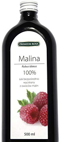 100% zumo de frambuesa, zumo directo de 500 ml.