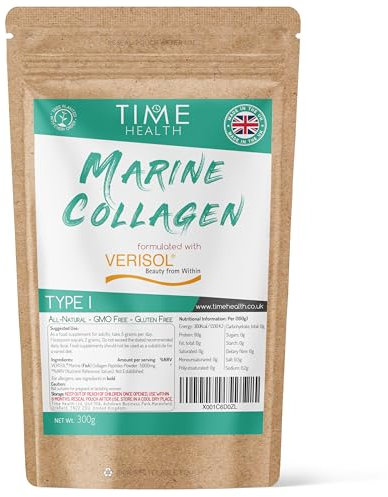 VERISOL® Marine Collagen Peptides Powder - 300g - Type I - High in Protein - Clinically Studied - for Skin, Hair, Nails, Joints, Bones - Hydrolyzed