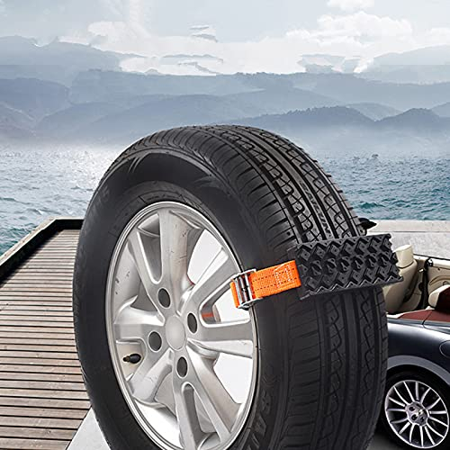 Anfahrhilfe Wohnmobil Recovery Tracks Anfahrhilfe Schnee Offroad Tracks Traktionsband Traktionsmatte Traction Mats Gripmatte Anfahrhilfe Sand Schnee Reifenleiter für Auto LKW SUV (17.5 * 8 cm)
