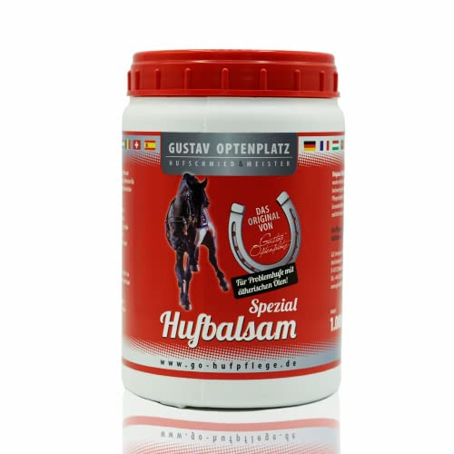 Gustav Optenplatz Hufbalsam Spezial farblos, Huffett für die tägliche Hufpflege mit pro Vitamin B5, Anti-Doping (1000ml)