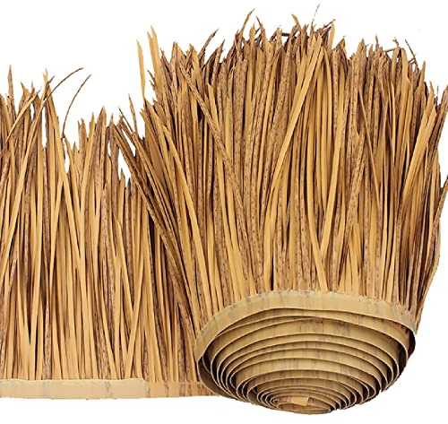 MAZY·URBAN Couverture De Barre De Toit en Paille Artificielle Rouleaux De Chaume De Palmier Ignifuge, Toit en Palmier pour Tiki Bar Garden Patio Deck Gazebos Wall House
