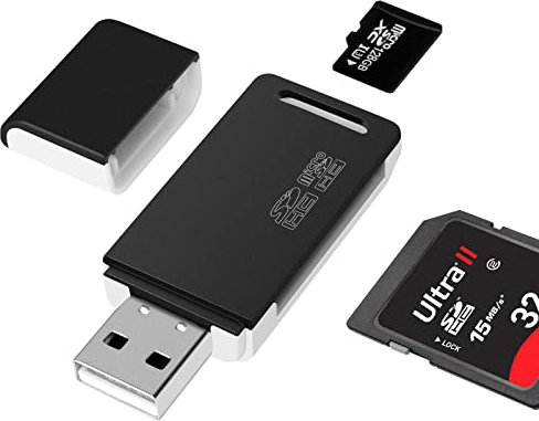AIYEEN SD Card Reader, USB2.0 OTG Adapter 2-in-1 Memory Card Adapter with Lanyard for TF, SD, SDHC, SDXC Memory Card
