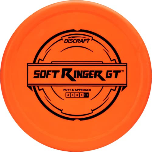 Discraft s Soft Ringer-GT 173-174 Gramm Putt and Approach Golfscheibe, Farben können variieren