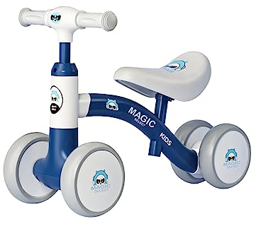 MAGIC SELECT Kinder Laufrad ab 1 Jahr. Mini Dreirad für Kinder. Leichter Rutscher für Babys, mit 4 Rädern und verstellbarem Sattel. Kinderspielzeug. Geschenk für Jungen und Mädchen.