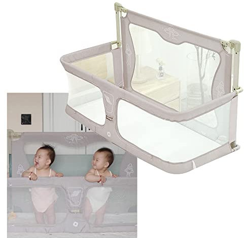3 En 1 Cuna Bebe,120x50cm,cuna De Viaje,cama Cuna Convertible,minicuna Colecho,cuna Plegable,parque Cuna,next To Me,Levantar La Valla Con Una Sola Tecla,corral Cunabebe,Paneles De Malla,plegado Fácil