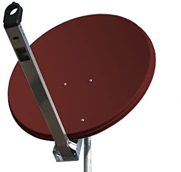 Parabola Offset in alluminio Offel diametro 80 cm ideale per la ricezione dei segnali satellitari, colore Rosso