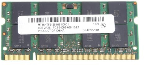 Scalewbin Per MT DDR2 4GB 800Mhz RAM PC2 6400S 16 chip 2RX8 1.8V 200 pin SODIMM per memoria del computer portatile Facile da installare Facile da usare