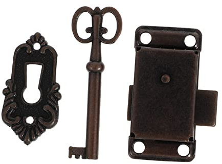 Mikikit 4 Sätze Antikes Schloss Schlösser Für Küchenschränke Retro-schublade Vintage-riegel Altes Schreibtischschloss Antikes Schreibtischschloss Alter Schrank Schlüssel Eisen Einfach