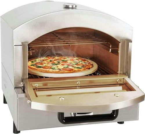GFXYQPDNV Forno Elettrico per Pizza, 1800W Commerciale Singolo/Doppio Cassetto Pizza Tostapane con Piano di Lavoro in Acciaio Inox, Multi-Uso Domestico Ristorante Snack Tostapane