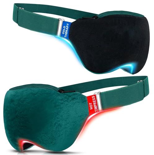 Medi Grade Maschera Contorno Riscaldante Per Occhi Secchi – Maschera Gel Occhi 2-in-1 Adatta al Microonde e Maschera Refrigerante Occhi per Emicrania - Blefarite Gonfiore Oculare Orzaiolo