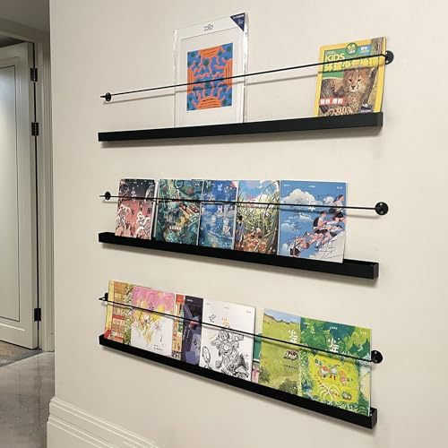 Prospektständer 3-stufiger Zeitschriftenständer, Wand-Zeitschriften-Organizer 3er-Set, Platzsparender Literaturaufbewahrungsständer, Büroflur-Empfangsbereich Broschürenständer(Size:120cm (47.2))