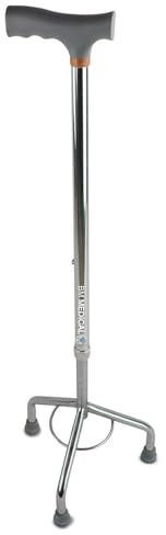 Canne tripode - Bm Médical CT-10 - légère en aluminium avec un embout tripode pratique et stable - Aide à la personne