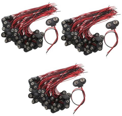 OSALADI 150pezzi Connettore Batteria Con Clip e Cavo Di Collegamento Confezione Da Facile Installazione Per Progetti e Strisce Led Compatte e Leggere