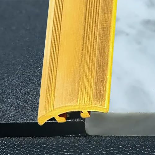 übergangsprofil Übergangsleiste Aus Messing für Bodenbeläge von Holz zu Fliesen, Türschwellenkantenreduzierung, Kantenverkleidung zum Verbinden von Bodenlücken, Abdeckleisten für Rampenkanten(20mm*4mm