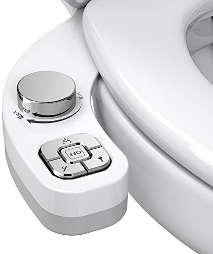 WRISIN Bidet Toilette WC Bidet Japonaise Pulvérisateur Bidet Kit Abattant WC Alle De Bain avec Double Buses rétractables autonettoyantes