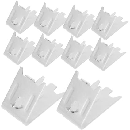 CANIGHT 10pcs Freezer Shelf Clips Stainless Steel Fridge Shelf Bracket Locking Cabinet Clip Heavy Duty Refrigerator Accessories