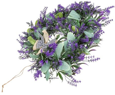 Alipis 2st Künstliche Girlande Kunstblumen Künstliche Hortensienblüten Pfingstrosen Realistische Künstliche Wandreben Mit Blumen Gefälschte Outdoor-Pflanzen Lavendel Violett Plastik