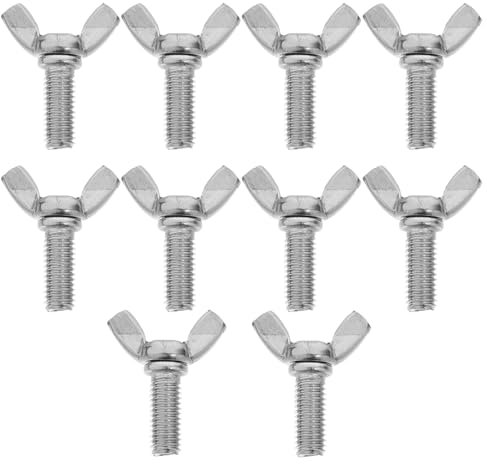 SOLUSTRE Ersatz-flügelbolzen 10 Stück M8 Edelstahl Schmetterlingsflügelschrauben Handverschlüsse Für Und Maschine