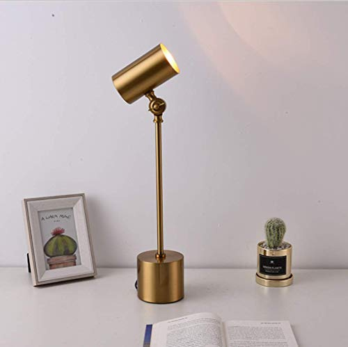SSNCcNC Vintage Gold Tischleuchte Kreativ Einfache Büro Studieren Schlafzimmer Leseleuchte Retro Klassisch Eisen Lernlampe Schreibtischlampen Dekorative Nachttischlampe Arbeitsleuchte