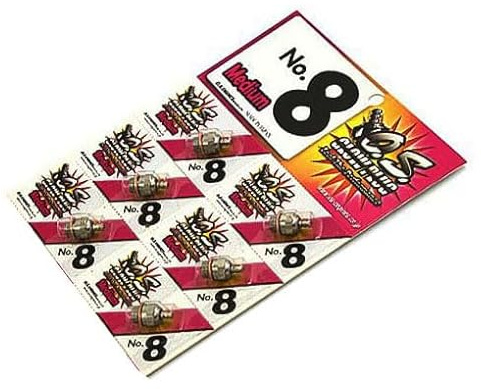 6Pcs O.S. Spark Glow Plug NO.8 OS #8 Hot For Nitro Fuel Engine RC Car Airplane