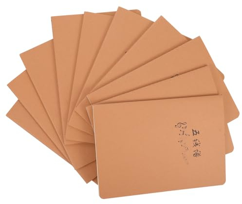 Notenhefte 10 Stück Khaki Papier für Einschulung Feier Schule | Liniert, Leicht Tragbar, Einfach zu Verstauen und Mitzunehmen, für Lehrer und Schüler im Alltag