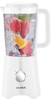 COOKITCH Batidora de Vaso 1,5L – Para Smoothies, Batidos y Zumos – Potente, Segura y Fácil de Usar – Tritura Hielo – Diseño Moderno para tu Cocina Diaria