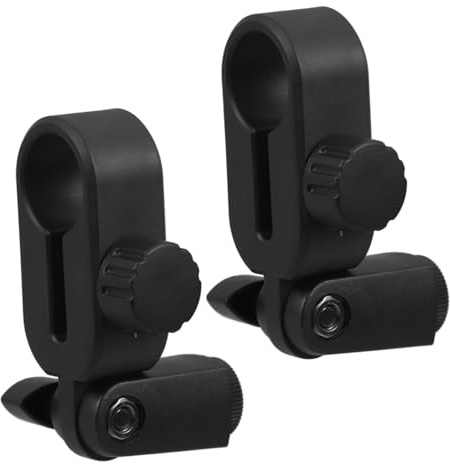 BESPORTBLE 2pcs Shockproof Frame Clip Mic Holder Clamp Mic Fixing Clips Compatible for Plastic Microphone Holder