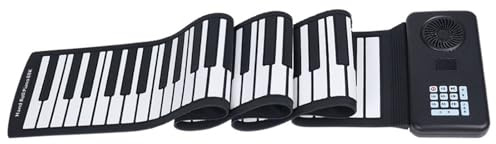 Vikbart bärbart elektroniskt piano 88 rullar upp silikontangentbord handrulle för musikälskare multifunktionell handrulle pianotangentbord instrument