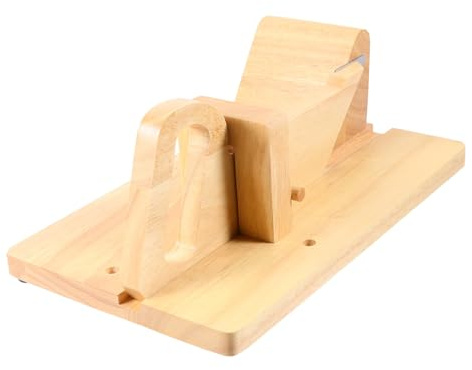 ZUNOXAZ Multifunction Wooden Sausage Slicer Kitchen Gadget with Thickness Handgrip for Hot Dog Prosciutto Vegetables Portable Meat Cutter for Home Restaurant Outdoor Use