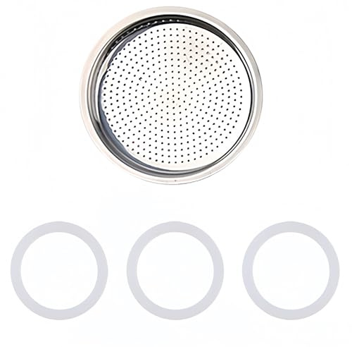 Gasket for 6 Cup Espresso Maker, Espresso Maker Replacement Parts, Food Grade Seal Silicone Rubber Ring,Moka Pot Gasket Seals Parts for Stovetop Coffee Maker Oven Top