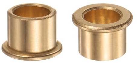 TA-VIGOR 2Pcs Flange Bearing Sleeve 12mm Bore 16mm OD 12mm Length 2mm Flange Thickness Bronze, Self Lubricating Flange Sleeve Bearings & Bearing Sleeve Bushings for Industrial Machinery
