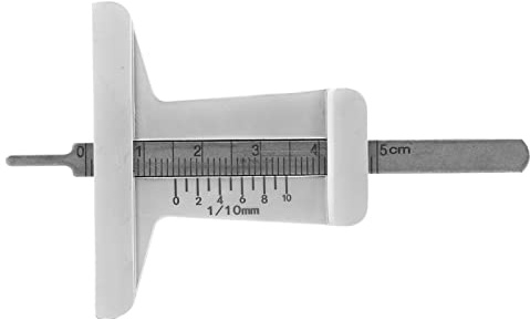 Professionale Calibro Profondità Battistrada, Acciaio Inox, Misurazione Precisa 0-10mm per Auto Moto - Strumento Anti Scivolo, Facile da Usare, Controllo Sicurezza Pneumatici