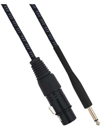 WEB world electronic business Cavo Audio Professionale XLR Femmina - Jack 6.35mm Mono - 3 Metri - Nero/Blu