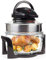 Andrew James Halogen Oven Cooker 12l – 17l 1400W | Glass Air Fryer with Turbo Wash and Included Accessories | Halogen Oven Cooker with Extender Ring & Replacement bulb (BLACK)