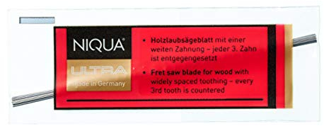 Laubsägeblätter NIQUA ULTRA Nr: 1 Abmessung 0,30 mm x 0,77 mm Dutzend (12 Stück)