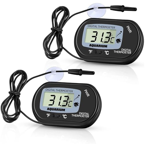 Zacro Pack of 2 LCD Digital Aquarium Thermometer Fish Tank Water Terrarium Temperature