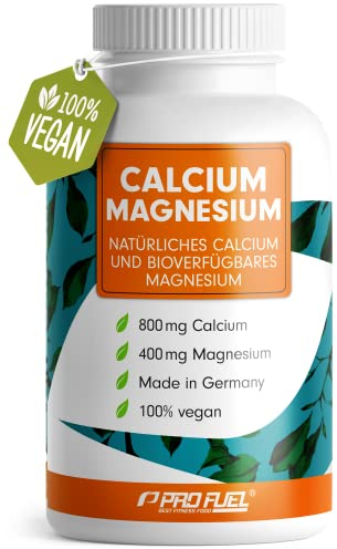Calcium & Magnesium 180 Kapseln- hochdosiert mit 800 mg Calcium + 400 mg Magnesium pro Tag - hohe Bioverfügbarkeit durch natürliches Calcium aus Rotalgen und Magnesium-Citrat - laborgeprüft & vegan