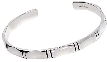 Treasure Bay Atemberaubender Armreif für Herren und Damen aus massivem 925er Sterlingsilber, 17,5 cm, Sterling-Silber, Kein Stein