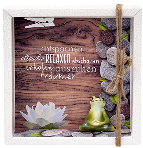 ZauberDeko Geldgeschenk Verpackung Wellness Entspannung Massage Yoga Frosch Gutschein Energiefrosch Geschenk