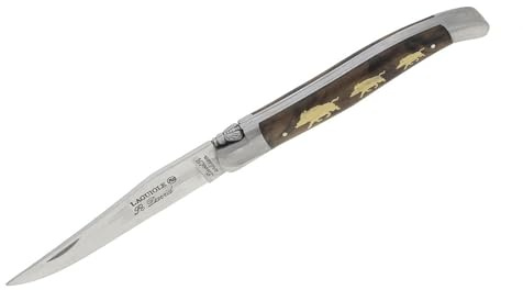 Robert David 01RD045 Couteau de Poche Laguiole Sanglier Noyer Lame 10,0 cm 12C27 Multicolore