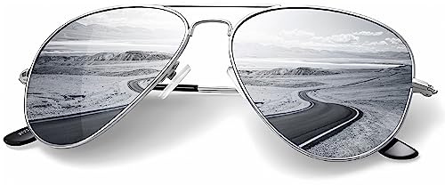 KALIYADI Classic Aviator Sunglasses for Men Women Driving Sun glasses Polarized Lens UV Blocking 58mm