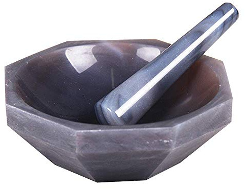 Mörser und Stößel aus natürlichem Achat für Laborschleifen, Innendurchmesser: 100 mm, 60 mm, 70 mm, 80 mm, 90 mm, 50 mm