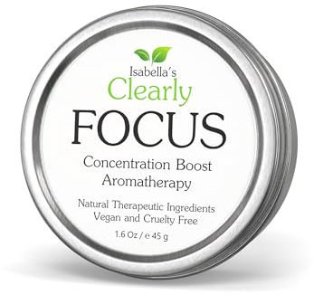 Clearly FOCUS, Potenciador Cerebral para la Concentración, Memoria, Claridad Mental y Rendimiento | Aromaterapia Revitalizante con Aceites Esenciales para el Cerebro, para Adultos y Niños