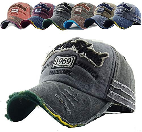 CheChury Baseballcap Original 1969 Vintage Style Used Washed Look Retro Outdoor Kappe Mütze Cap Schirmmütze Basecap verstellbar Sommerhut Unisex Sonnenhut für Sport Baseball Kappe